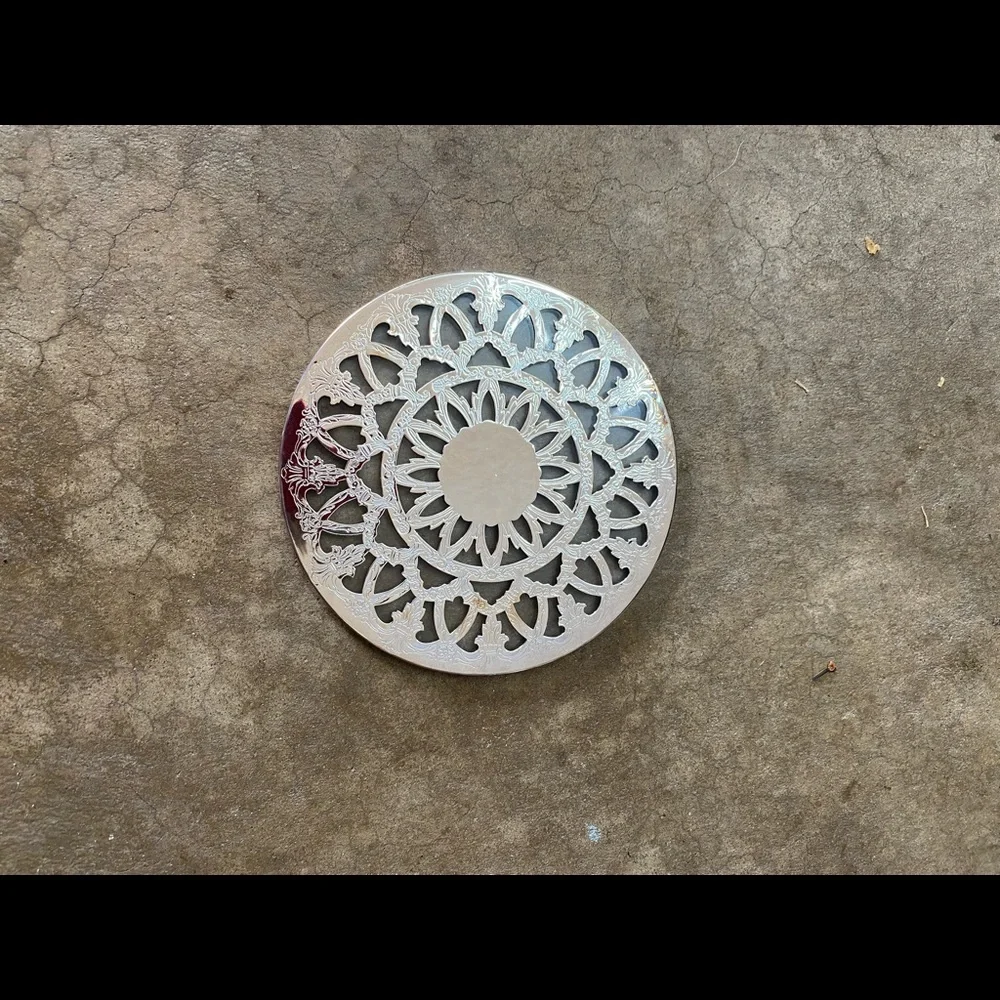 Round Silver Trivet